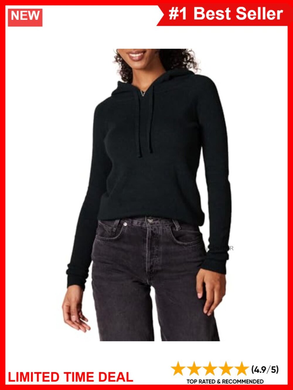 Soft Touch Long Sleeve Hooded Pullover Sweater Regular Fit